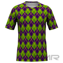 FMR Men's Mardi Gras Print Short Sleeve Running Shirt