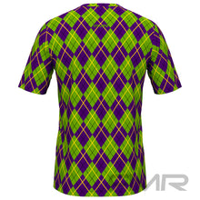 FMR Men's Mardi Gras Print Short Sleeve Running Shirt