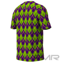 FMR Men's Mardi Gras Print Short Sleeve Running Shirt