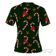 FMR Women's Candy Cane Short Sleeve Shirt