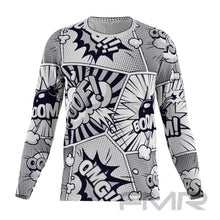 FMR Men's Black&White Comics Long Sleeve Running Shirt