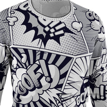 FMR Men's Black&White Comics Long Sleeve Running Shirt