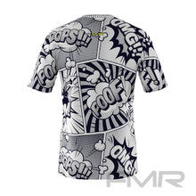 FMR Men's Black&White Comics Short Sleeve Running Shirt