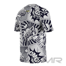 FMR Men's Black&White Comics Short Sleeve Running Shirt