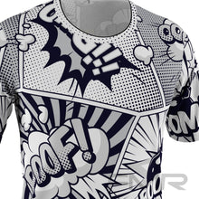 FMR Men's Black&White Comics Short Sleeve Running Shirt