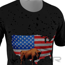 FMR USA Flag Men's Technical Short Sleeve Running Shirt