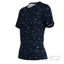 FMR Women's Floral Print Short Sleeve Running Shirt