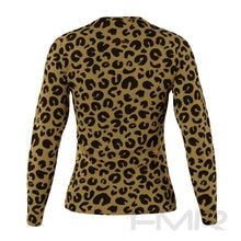 FMR Women's Leopard Print Long Sleeve Running Shirt
