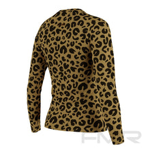 FMR Women's Leopard Print Long Sleeve Running Shirt