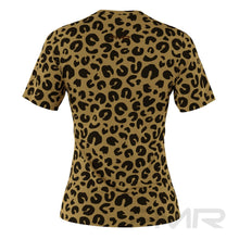 FMR Women's Leopard Print Short Sleeve Running Shirt