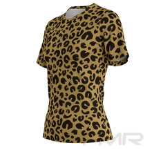 FMR Women's Leopard Print Short Sleeve Running Shirt