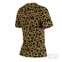 FMR Women's Leopard Print Short Sleeve Running Shirt