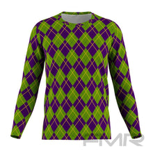 FMR Men's Mardi Gras Print Long Sleeve Running Shirt