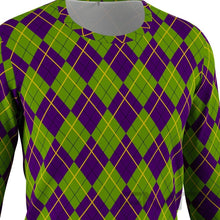 FMR Men's Mardi Gras Print Long Sleeve Running Shirt