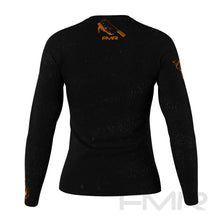 FMR Women's Orange Skull Long Sleeve Running Shirt