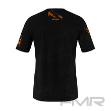 FMR Men's Orange Skull Short Sleeve Running Shirt
