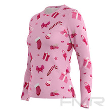 FMR Women's Pink Christmas Long Sleeve Shirt