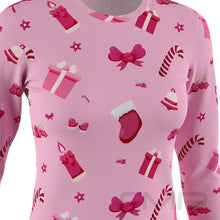 FMR Women's Pink Christmas Long Sleeve Shirt