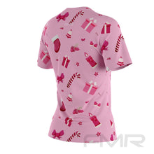 FMR Women's Pink Christmas Short Sleeve Shirt