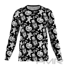 FMR Men's Scary Print Long Sleeve Running Shirt