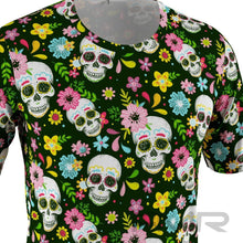FMR Men's Skull Print Short Sleeve Running Shirt