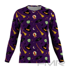 FMR Men's Witch Print Long Sleeve Running Shirt