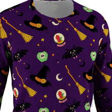 FMR Men's Witch Print Long Sleeve Running Shirt