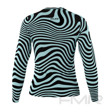 FMR Women's Light Blue Zebra Long Sleeve Running Shirt