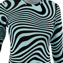 FMR Women's Light Blue Zebra Long Sleeve Running Shirt