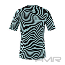 FMR Men's Light Blue Zebra Short Sleeve Shirt