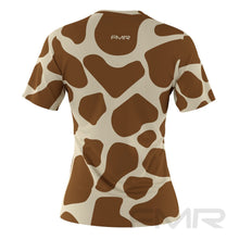 FMR Women's Giraffe Print Short Sleeve Running Shirt