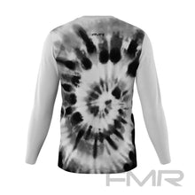 FMR Men's Black&White Tie-dye Long Sleeve Running Shirt