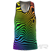 FMR Men's Rainbow Zebra Print Tank Top