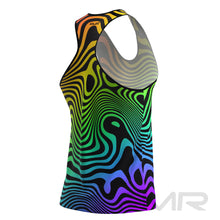 FMR Men's Rainbow Zebra Print Tank Top