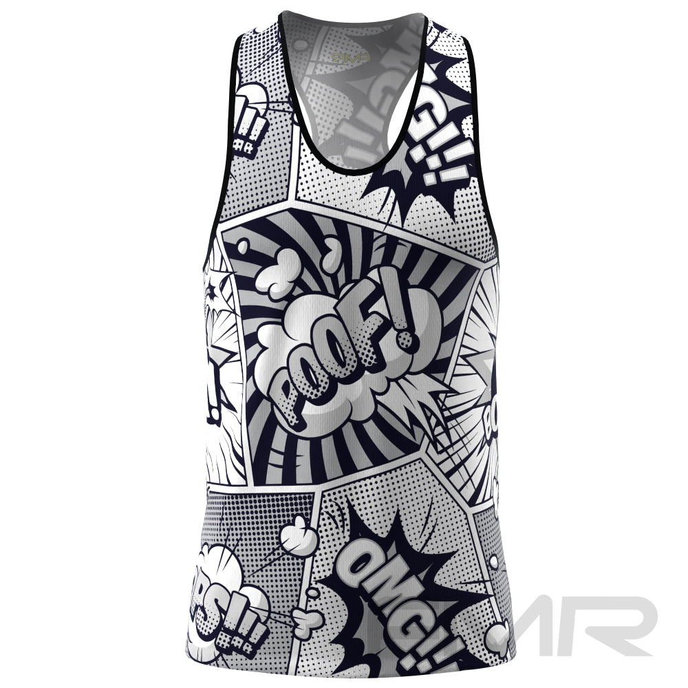 FMR Men's Black&White Comics Tank Top – Unique to Fun My Run