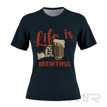 FMR Women's Beer Slogan Short Sleeve Running Shirt