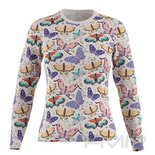 FMR Women's Butterfly Print Long Sleeve Running Shirt