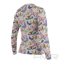 FMR Women's Butterfly Print Long Sleeve Running Shirt