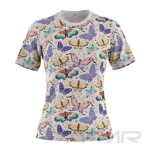 FMR Women's Butterfly Print Short Sleeve Running Shirt