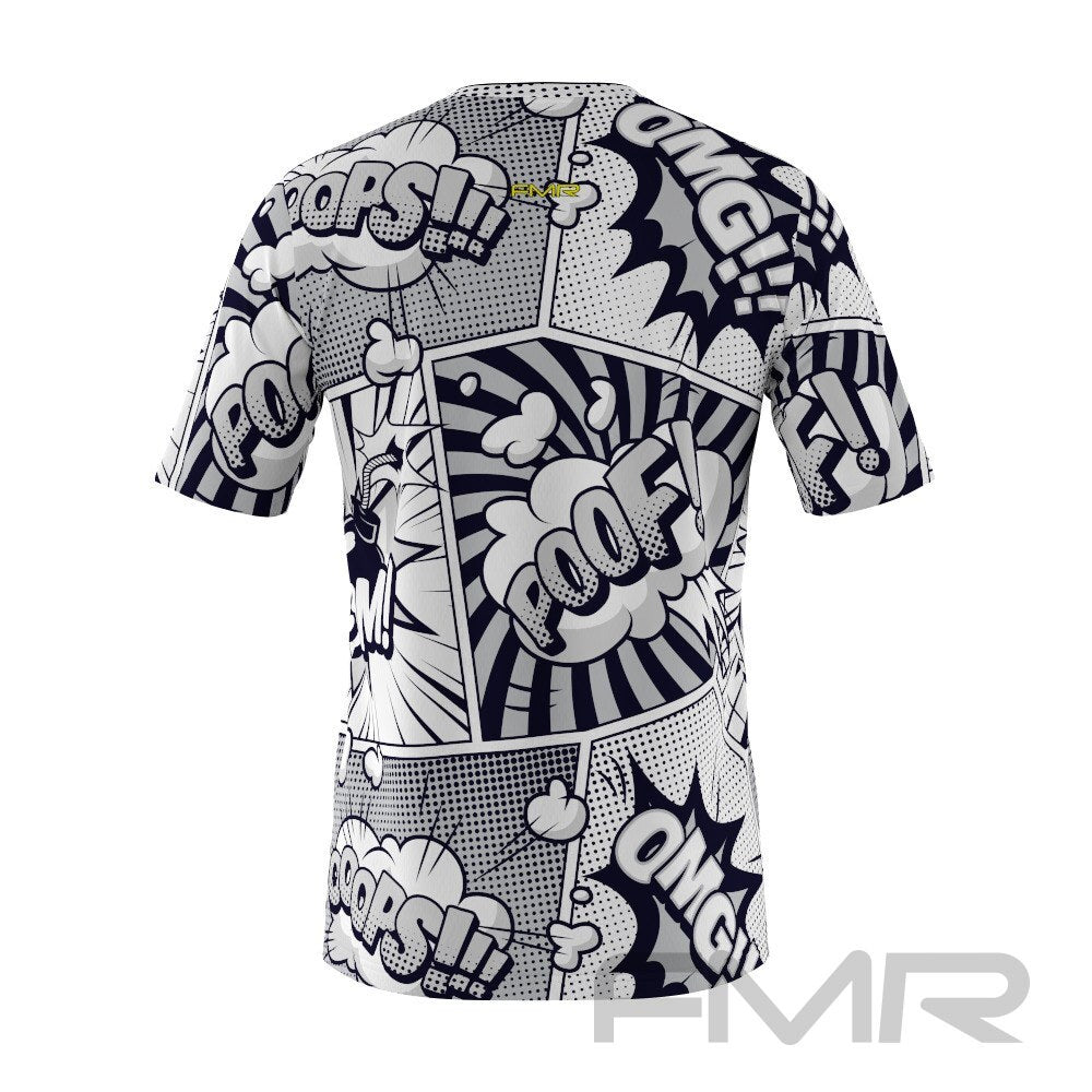 FMR Men's Black&White Comics Short Sleeve Running Shirt – Unique to Fun ...