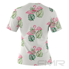 FMR Women's Flamingo Print Short Sleeve Running Shirt
