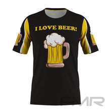 FMR Men's I Love Beer Technical Short Sleeve Running Shirt