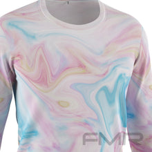 FMR Men's Marble Print Long Sleeve Running Shirt