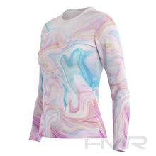 FMR Women's Marble Print Long Sleeve T-Shirt