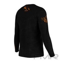 FMR Men's Orange Skull Long Sleeve Running Shirt