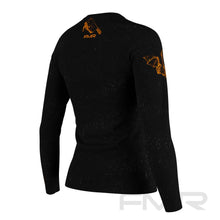 FMR Women's Orange Skull Long Sleeve Running Shirt