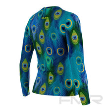 FMR Women's Peacock Print Long Sleeve Running Shirt