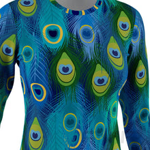 FMR Women's Peacock Print Long Sleeve Running Shirt