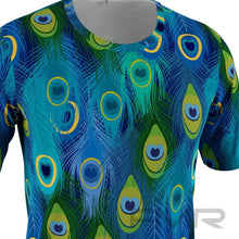 FMR Men's Peacock Print Short Sleeve Shirt
