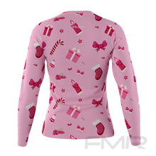 FMR Women's Pink Christmas Long Sleeve Shirt